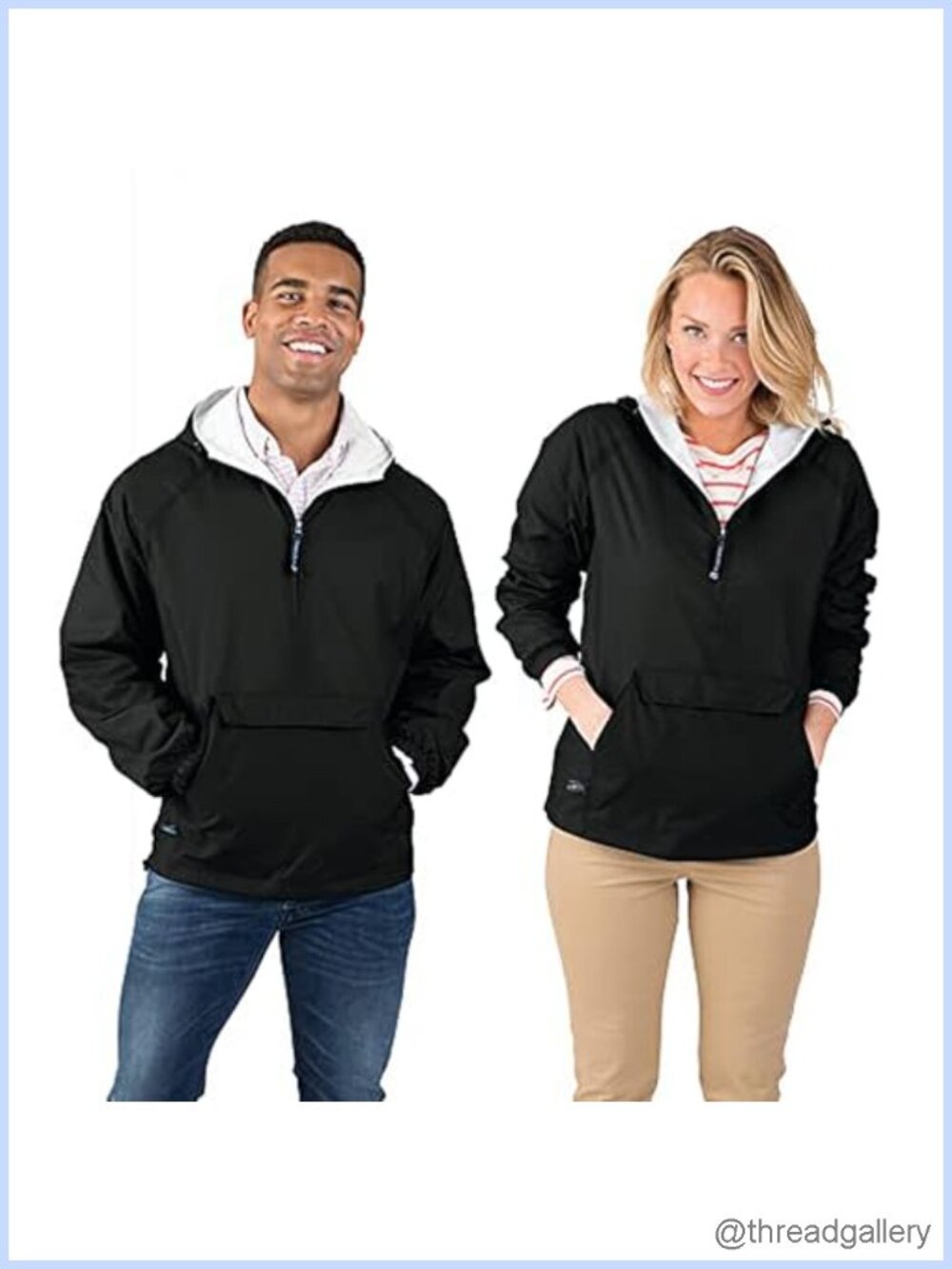 Unisex Classic Pullover Jacket Wind & Rain Resistant Nylon Taffeta